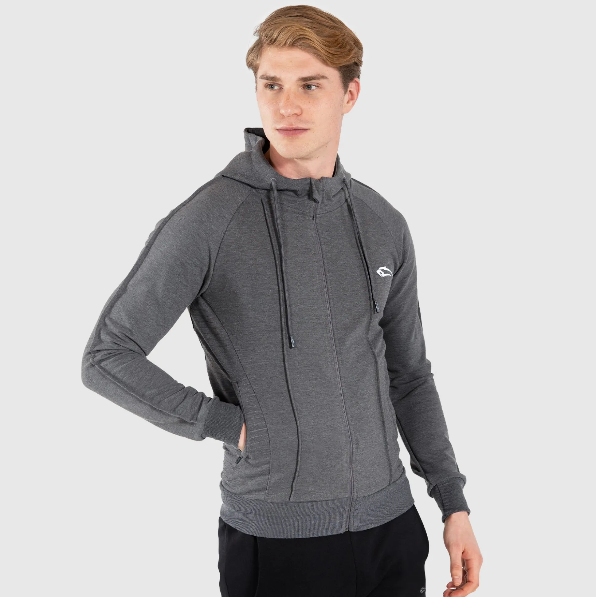 Zip hoodie suit up