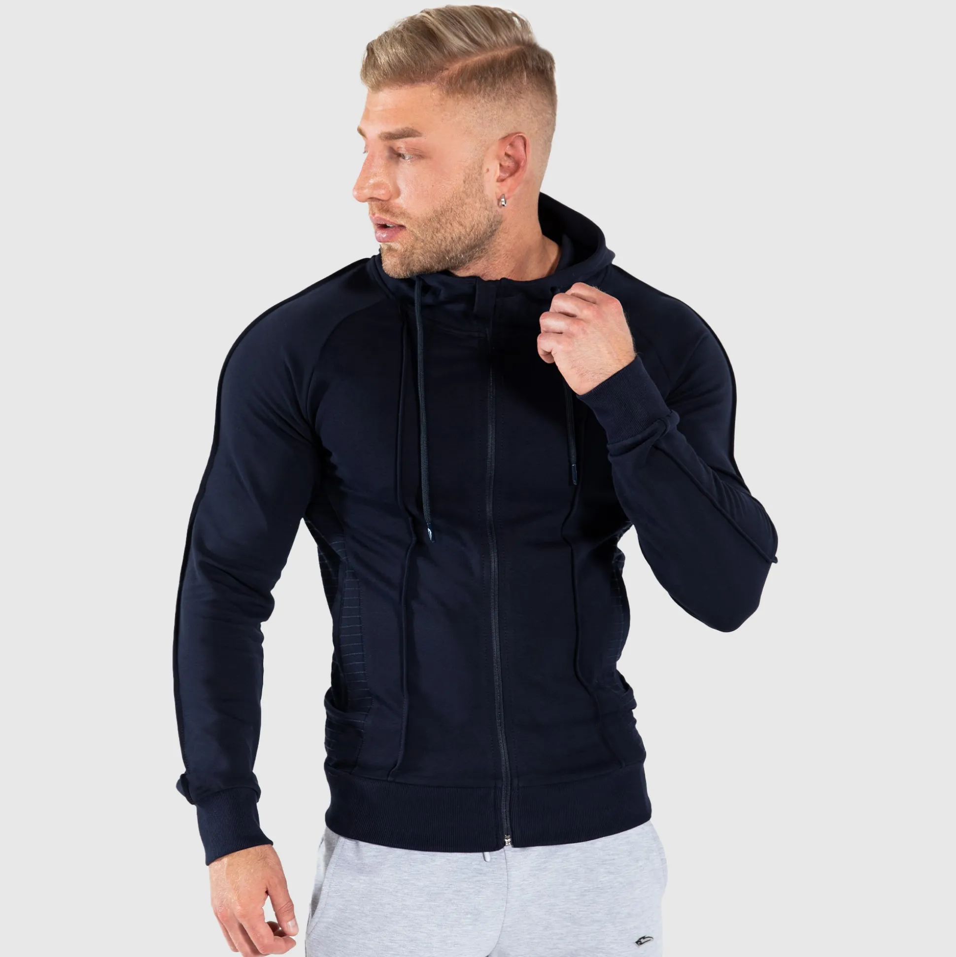 Zip hoodie suit up