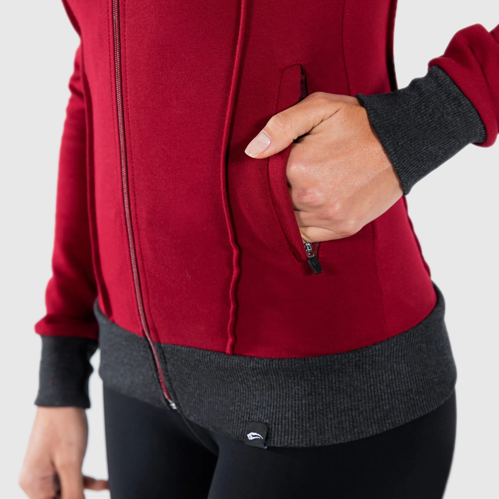 Zip hoodie suit up